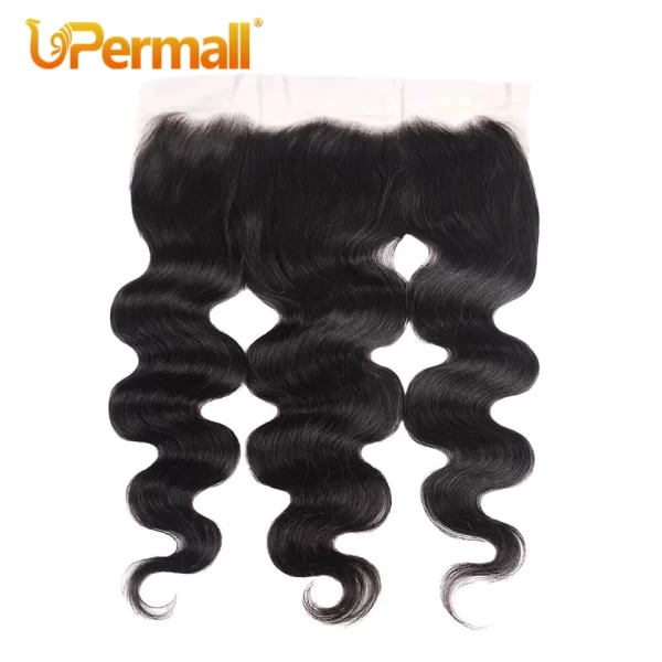 Upermall 26 28 Inch 13x4 13x6 Full Lace Frontal Straight Pre Plucked HD Transparent Body Only Natural Black 100% Remy Human Hair - Image 2